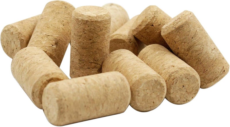 anGrace 30 Pack #8 Straight Corks, Natural Wine Corks Premium Wine Stoppers for Bottling of Wines, 7/8" x 1 3/4" - Image 1